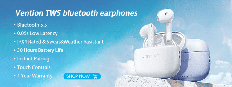 Description Picture 2 of itemVention Bluetooth 5.3 Earphone Wireless Earbuds Headset Smart Noise Canceling Sport Gaming Sweatproof Built-In Microphone Touch
