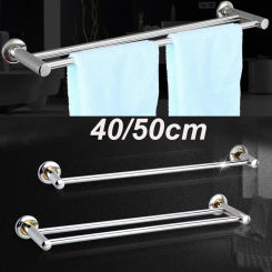 40/50cm Useful Toilet Wall Mount Bracket Storage Shelf Clothes Holder Bathroom Bar Towel Rack