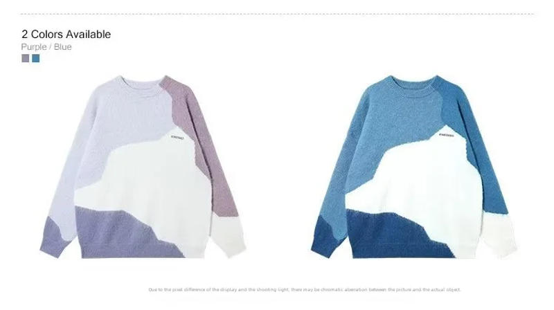 Description Picture 3 of itemCasual Knitted Top Long Sleeve Hong Kong Style Round Neck Pullover Trendy Fashionable Urban Lightwind Men's Winter Sweater