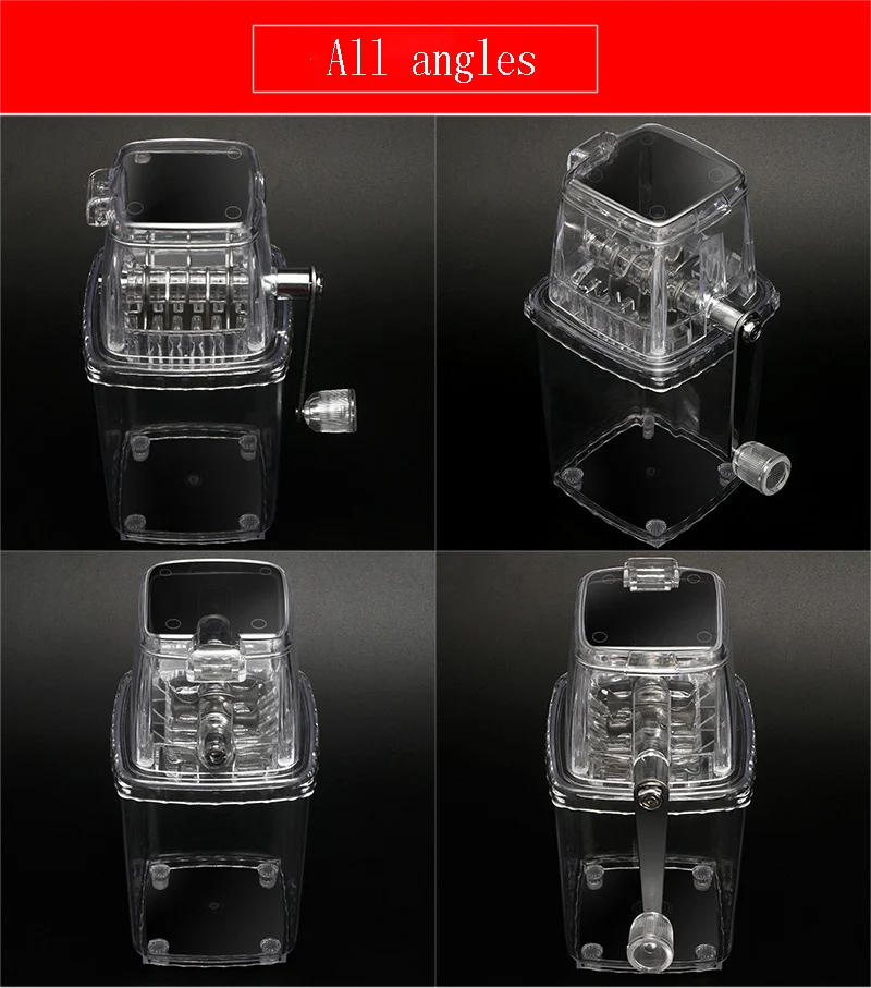 Description Picture 5 of itemMultifunctional Manual Ice Crusher Mini Ice Shaver Chopper 1.25L Manual Snow Cone Smoothie Maker Ice Block Breaking Ice Machine
