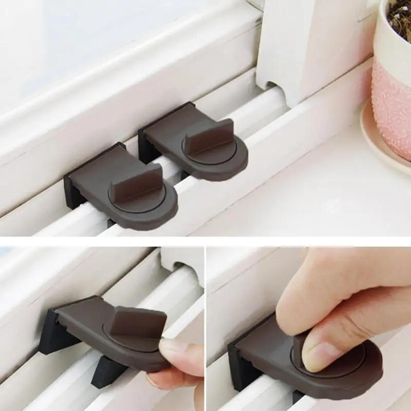 Description Picture 4 of itemWindow Safety Lock Aluminum Alloy Sliding Safety Lock Sliding Door Anti-theft Lock Buckle Window Stopper Lock