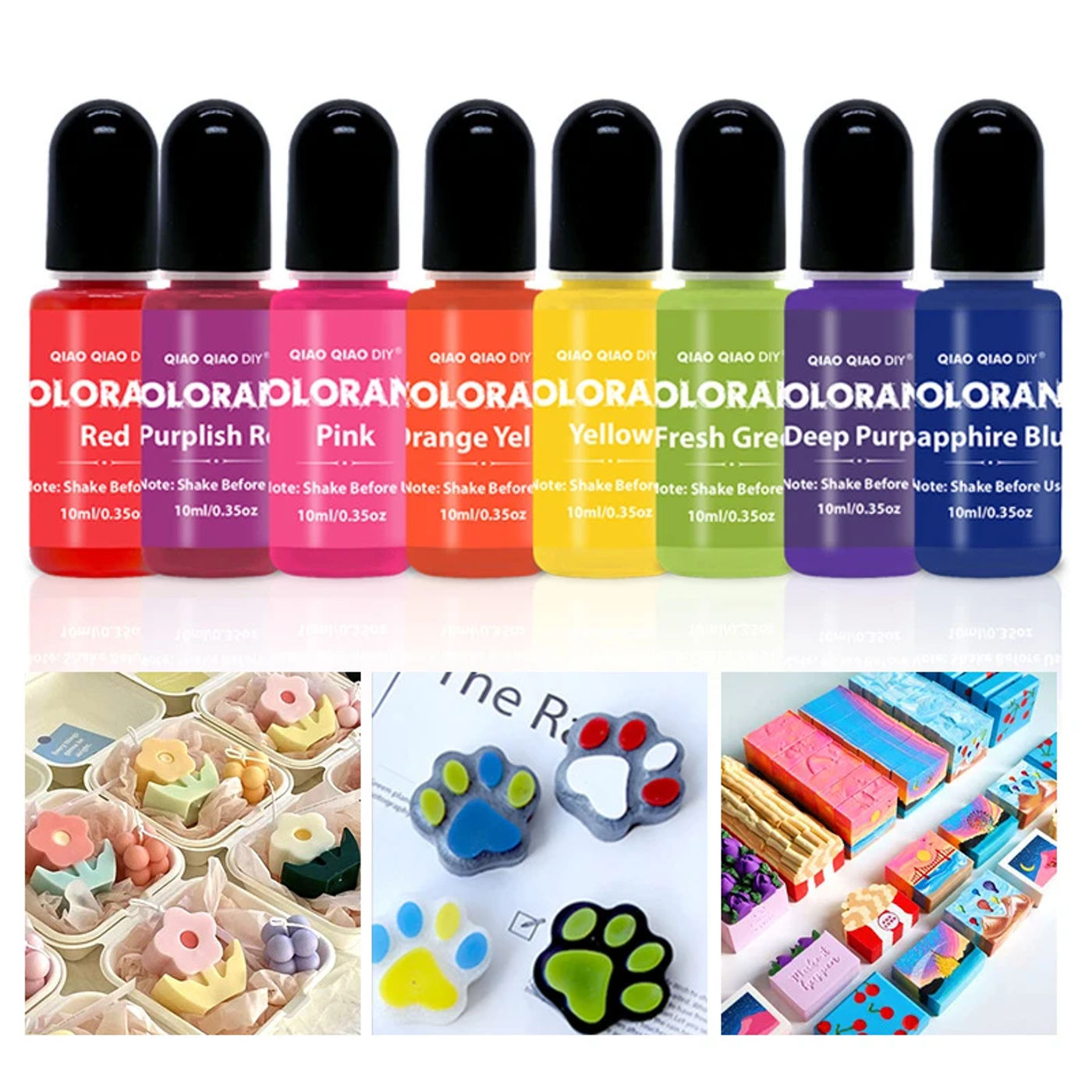 Description Picture 3 of item20 Colors Candle Wax Dye Pigment Non-Toxic DIY Soy Candle Wax Pigment Aromatherapy Dye Scented Candle Make Fragrance 10ml