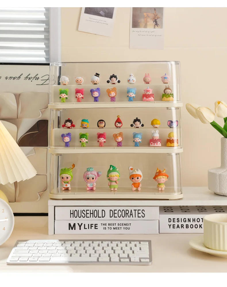 Description Picture 2 of itemFigure Storage Box for Figures Acrylic Transparent Ornaments Dust Proof With Lid Boxes Organizer Locker Blind Display Action