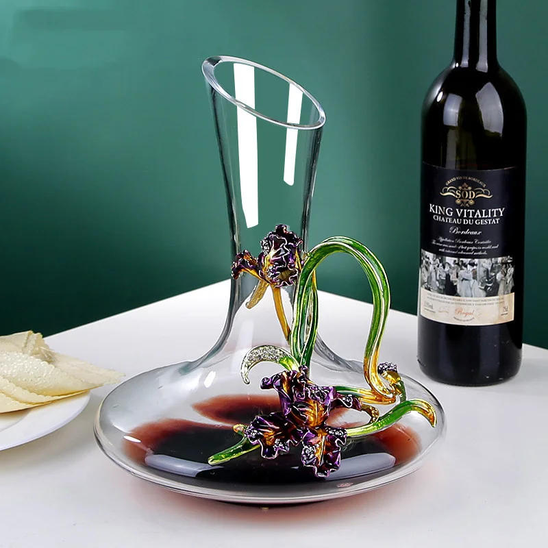 Description Picture 3 of itemCrystal Glass Pitcher Wine Decanter Wine Dispenser Flagon Glass Wine Bottle Hip Flasks Barware Wine Pot Bar Accessories Gift