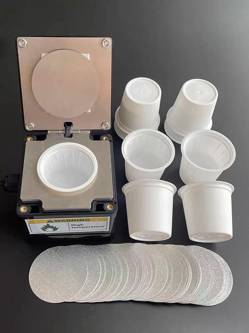 Description Picture 4 of item110V 220V Electric Coffee Capsule Sealing Machine Portable Aluminum Foil K-CUP Capsule Sealer With 50mm Capsule Shells Foils