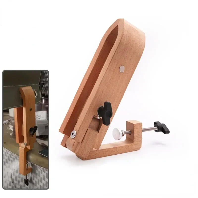 Description Picture 2 of itemFoldable Wooden Clamp Adjustable Wood Leather Craft Hand Stitching For Pony Lacing Sewing DIY Tools Lacing Sewing DIY Tools