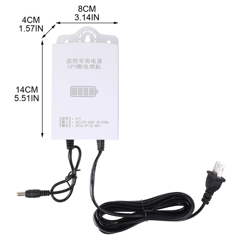 Description Picture 2 of item12V-2A Uninterruptible Power Supply for WiFi, Router, Modem, Security Camera Mini UPS Battery Backup Surge Protector