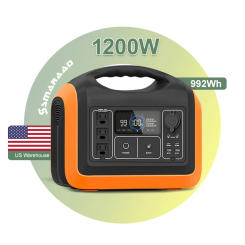 1200W LifePo4 Power Station Solar Generator Camping Portable Energy Storage System Fishing RV Outdoor UPS with Solar Panel