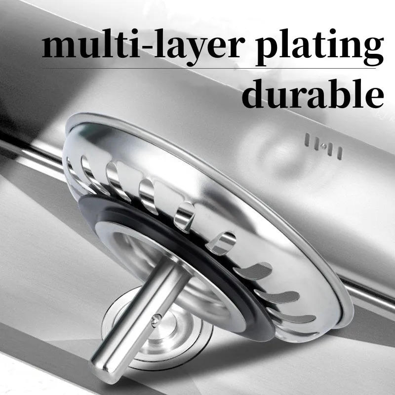Description Picture 5 of itemKitchen Sink Sewer Strainer Basin Drain Stopper Stainless Steel Sink Waste Plug Filter Anti-clog Floor Drain Kitchen Accessories