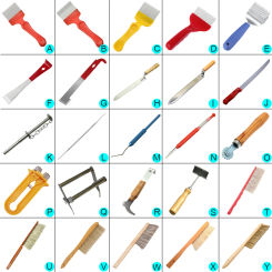 Beekeeping Multifunction Bee Tool Kit Stainless Steel Thumb Pin Type Honey Valve Shovel Knife Hive Scraper Wood Brush Wasp Sweep