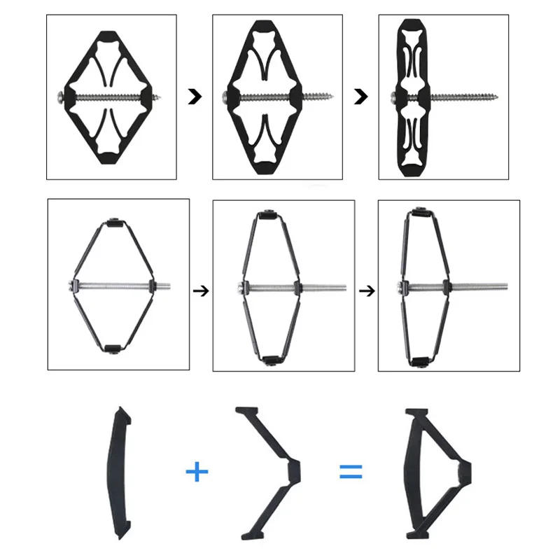 Description Picture 3 of item2Pcs 86/118 Cassette Repairer Dark Box Repair Screw Switch Old Socket Box Wall Repair Box Support Rod Electrician Accessories