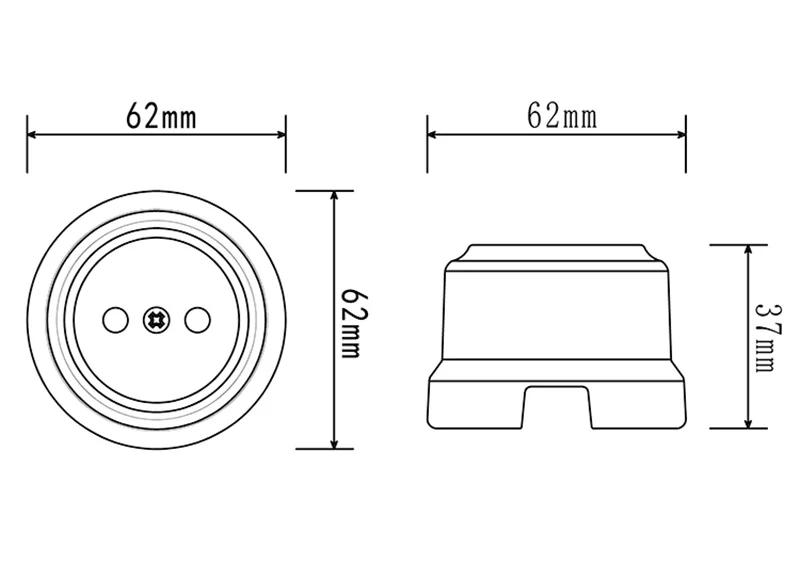 Description Picture 2 of itemGermany Retro Vintage Ceramic Porcelain Surface Mounting Electrical Wall Socket Without Earthing
