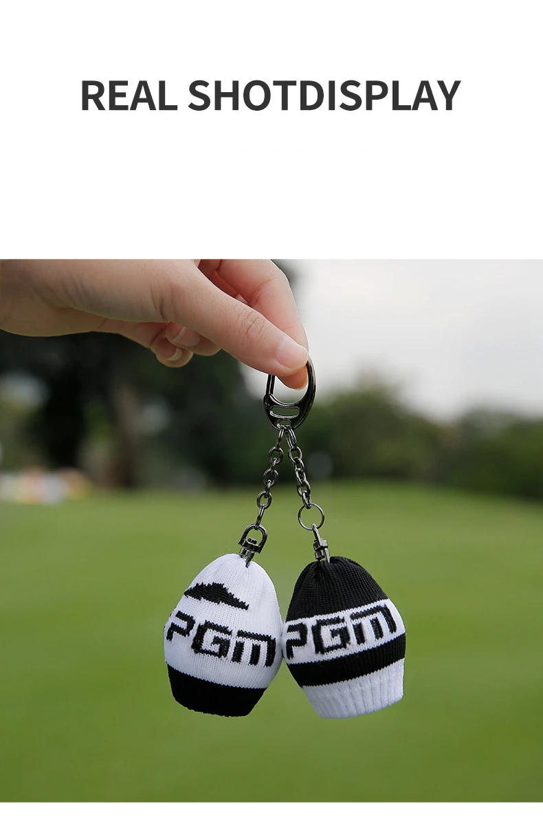 Description Picture 5 of itemPGM Golf Knitted Ball Cover Men's and Women's Ball Clips Fashion Waist Bag Pendant Portable Buckle Chain QJ003