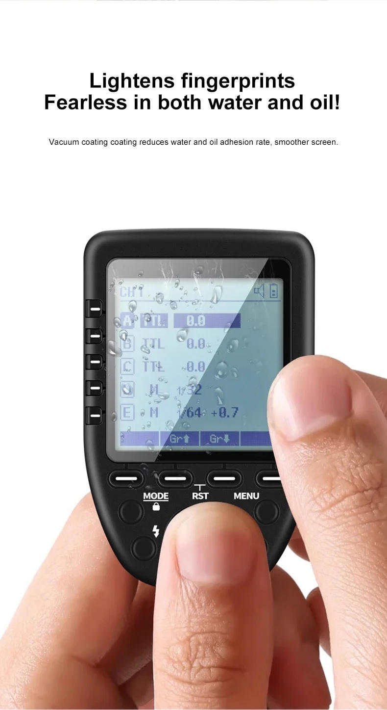 Description Picture 5 of itemGodox Tempered Glass Film for x3 xpro Trigger V1 V850III V860III TT685II V860II V850II TT600 V350  TT350 Canera Flash Light