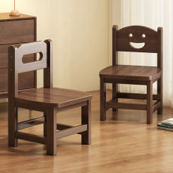 Small Wooden Stool Solid Wood Small Chair Household Backrest Living Room Coffee Table Bench Low Stool Multifunctional Furniture