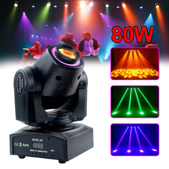 Mini LED Moving Head Light 80W Beam+Spot+ RGB Dmx Stage Light Effect Light Disco Dj Bar Wedding Christmas Music Show Dance Party