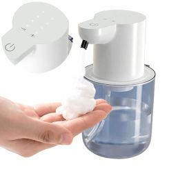400ml Touchless Soap Dispenser Rechargeable Infrared Sensor Auto Induction Foaming Hand Washer 4 Gears for Home Kitchen Bathroom
