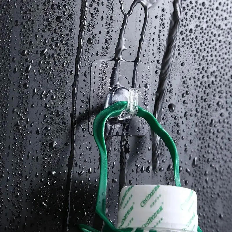 Description Picture 3 of item30PCS Wall Hooks Transparent Strong Self Adhesive Key Towel Door Wall Hanger Hanging Kitchen Bathroom Accessories Hooks