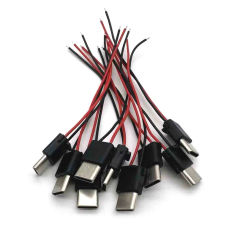 Type-C welding wire type male waterproof 2-pin with wire 5A high current plug waterproof connector
