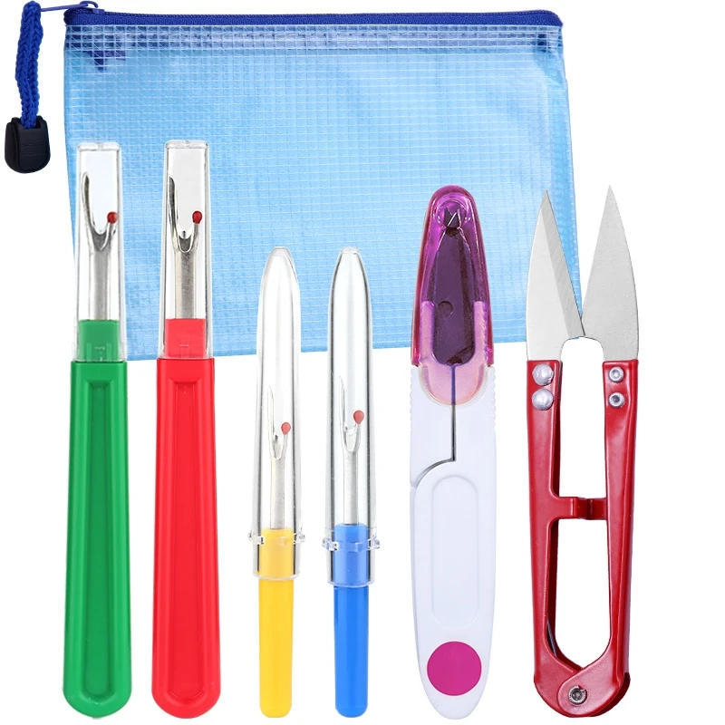 Description Picture 3 of item4 Pcs Big and Small Seam Ripper Thread Cutter Remover for Sewing Stitch Ripper with Storage Bag for Sewing Needlework DIY Craft