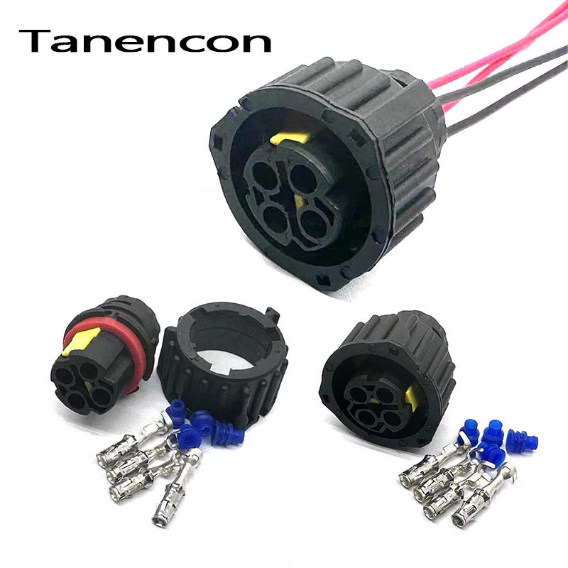 Description Picture 2 of item1 Set 4 Pin Female Tyco Amp 1-1813099-1 967325-1 1-1813099-2 Car Plug Waterproof Auto Connector Oxygen Sensor Plug Starter