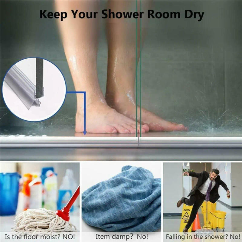 Description Picture 4 of itemBath Shower Screen Door Seal Strip Water Baffle 4 to 23mm Seal Gap Window Door Weatherstrip Glass Door Weatherstrip Hardware