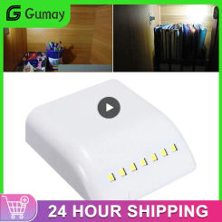 7leds LED Under Cabinet Light Battery Powered Sensor Touch Closet Lamp for Kitchen Cupboard Wardrobe Inner Night Lamp