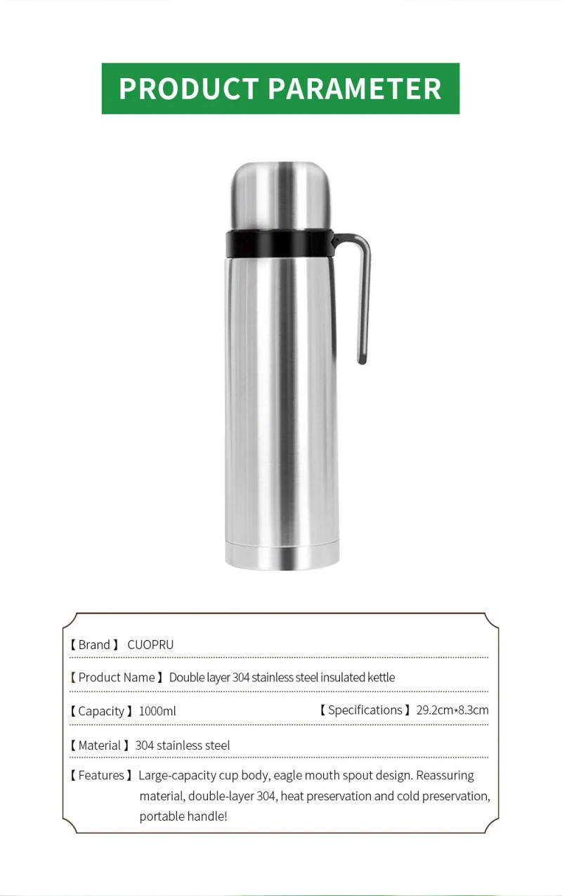 Description Picture 3 of itemYerba Mate-Stainless Steel Thermos Vacuum Flask, Heat Insulated, Argentino Water Bottle, Hot Sale, 1000 ml