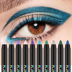 1pc Colourful Eyeliner Pen,High Pigmented Pearly Glitter&Shimmer Metallic Eyeliner Stick, Long Lasting Waterproof White Black