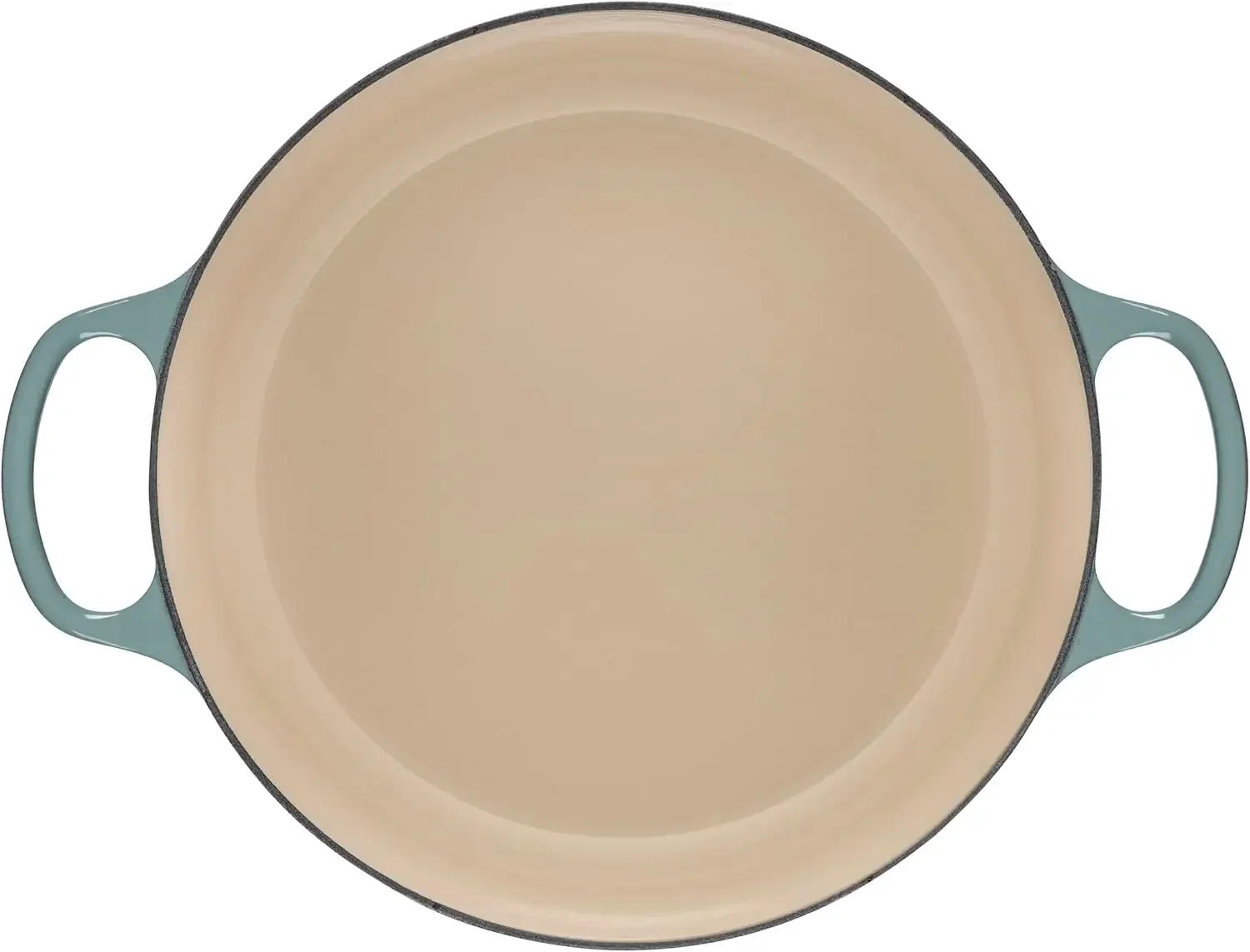 Description Picture 4 of itemLe Creuset Enameled Cast Iron Signature Round Wide Dutch Oven, 6.75 qt., Sea Salt