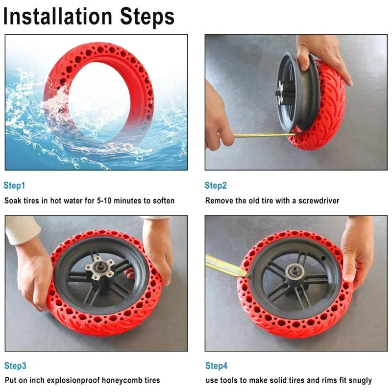 Description Picture 5 of item12 Inch 12x2.125 Solid Tire  Replace Parts for Electric Scooter Electric Bicycle Off-Road Non- Inflatable Explosion-proof Tyres