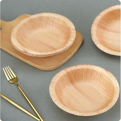 10-Pack Disposable Paper Plate Paper Bowl Home Marble Paper Plate Premium Dessert Fruit Plate Party BBQ Supplies