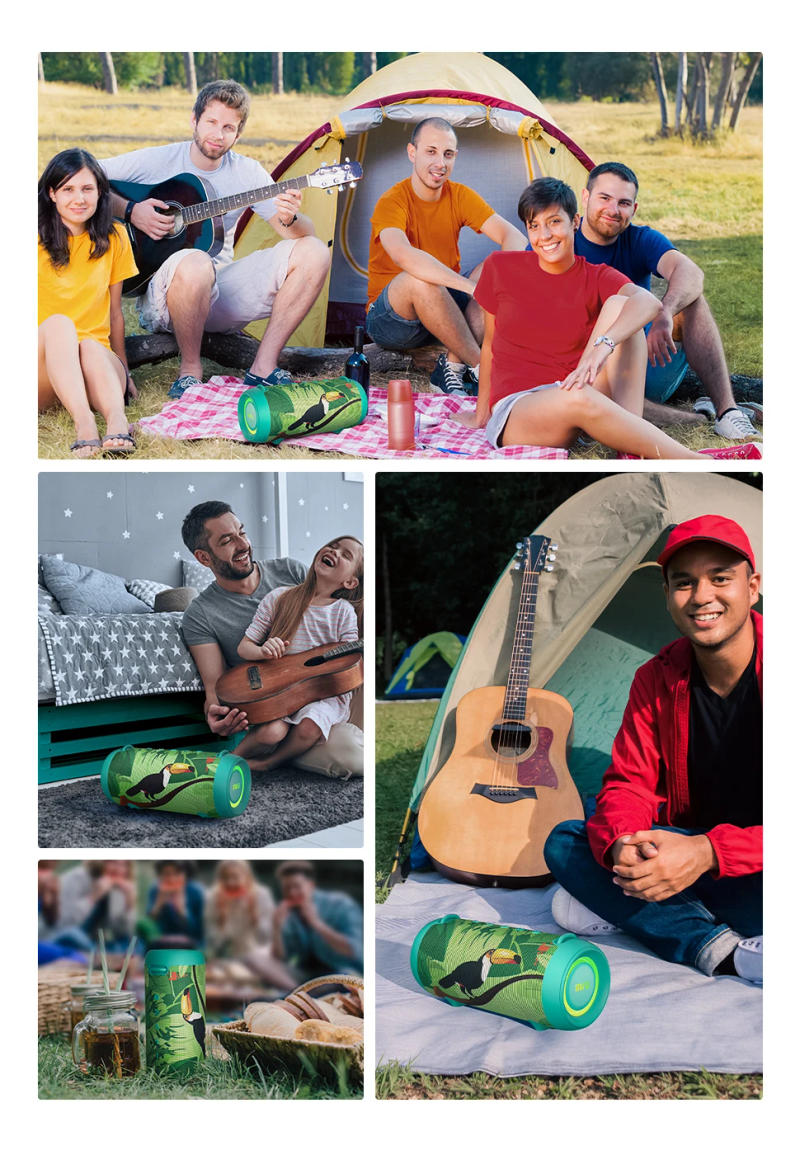 Description Picture 5 of itemmifa A90 Green Bluetooth Speaker 60W Output Power Bluetooth Speaker with Class D Amplifier Excellent Bass Performace