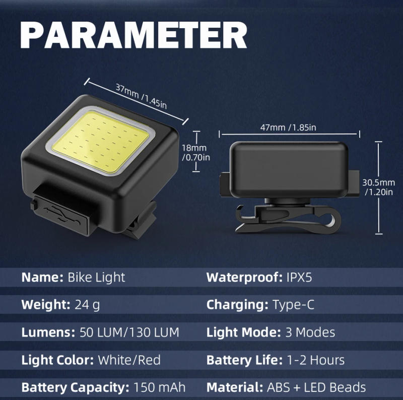 Description Picture 3 of itemVICTGOAL Mini Bicycle Light Seatpost Rear Lamp LED Electric Bike Light Rechargeable Flashlight Taillight MTB Cycling Accessories