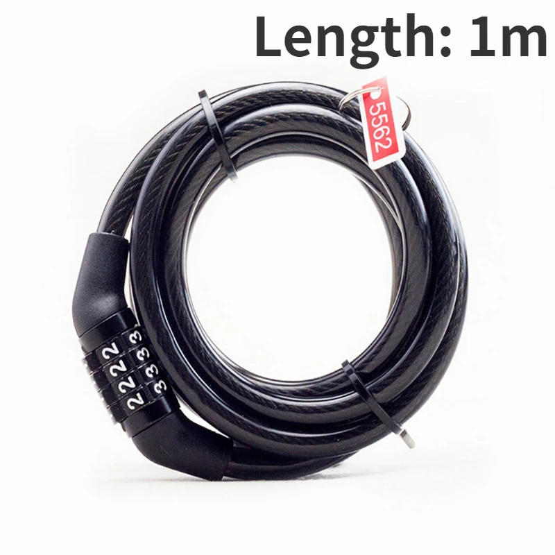 Description Picture 2 of itemAnti-Theft Bicycle Code Lock Foldable 4 Digit Password Combination Cycling Lock 1m Security Steel Wire Resistant Drill Bike Lock