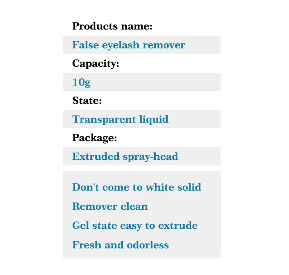 Description Picture 3 of itemNAGARAKU Eyelash Extension Gel Remover Fast Clear Up Remover Extended False Eyelash Decomposition Adhesive Eyelash Gel Remover