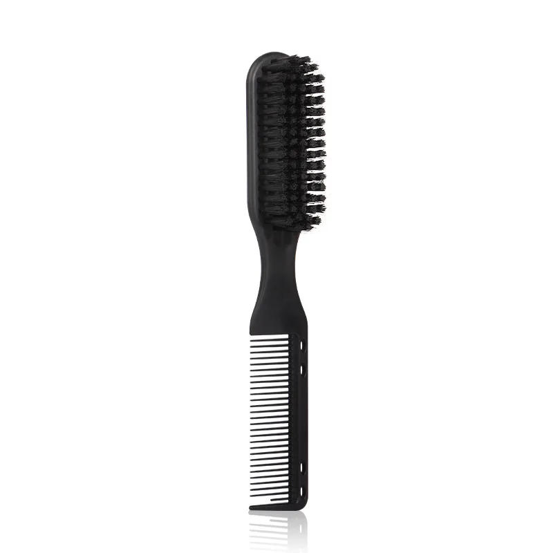 Description Picture 5 of item1pcs Double-sided Comb Brush Black Small Beard Styling Brush Professional Shave Beard Brush Barber Carving Cleaning Brush
