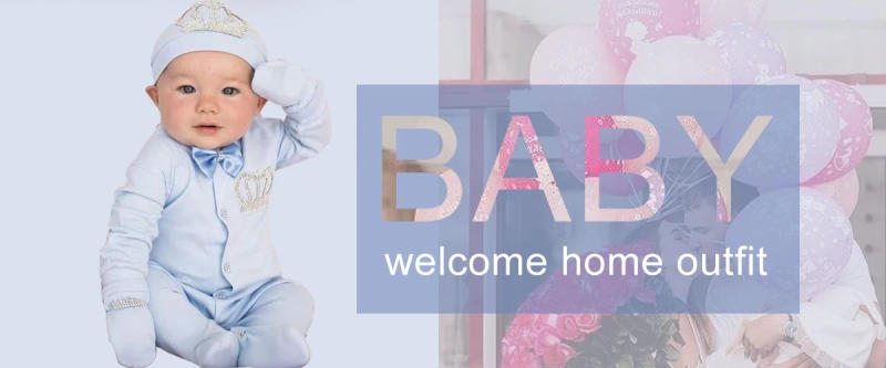 Description Picture 3 of itemDollbling Hospital Exit 5pcs Embroidery Name Newborn Angle Wings Romper Blanket Nursery Bedding Swaddle Handmade Infant Outfit