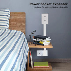 Electrical Outlet Extender  Flame Retardant Flexible Placement 22 To 34 Inch Extension Rotatable Power Strip for Sofa Desk