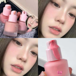 Light Pink Liquid Blush Cheek Waterproof Lasting Brightening Natural Matte Rouge Contouring Low Saturated Blusher Korean Makeup