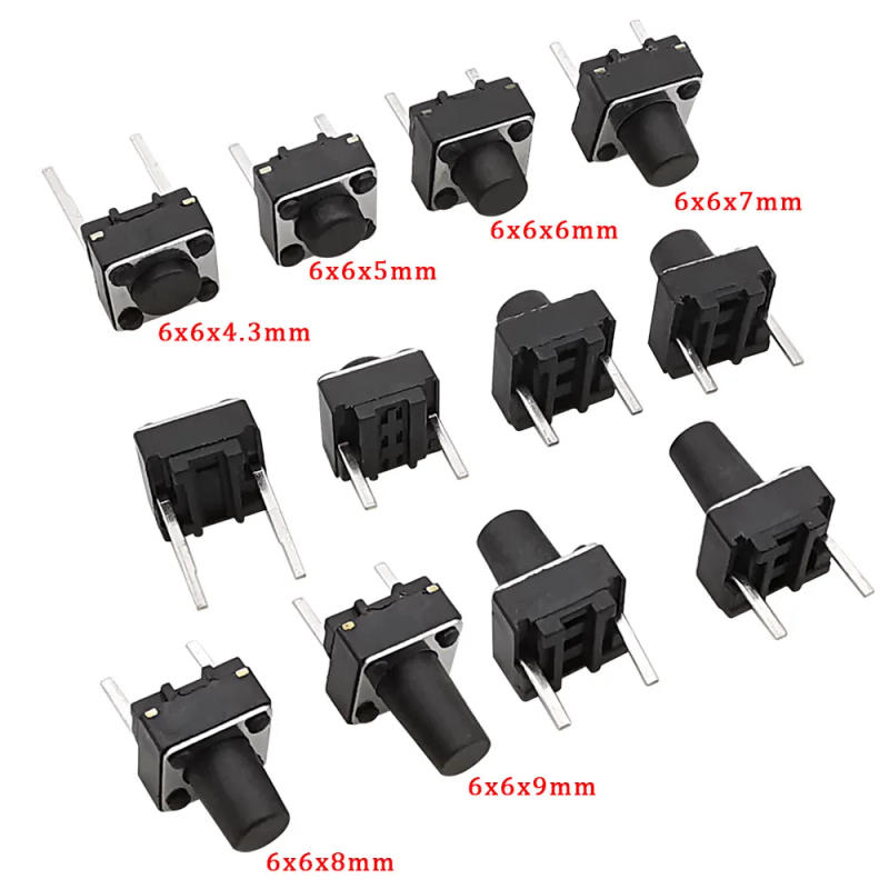 Description Picture 6 of item20/50/100Pcs Micro Tactile Switch Momentary Tact DIP Switch 2Pin 6 x 6mm Micro Touch Push Button Switch High 5mm 6mm 7mm 8mm 9mm