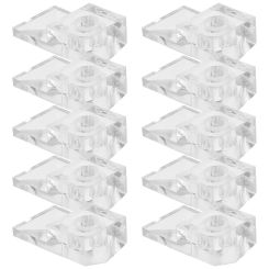 20 Sets Mirror Glass Clip Kit Hangers Holder Clips Door Hanging for Frameless Stainless Steel Hooks Holders Walls