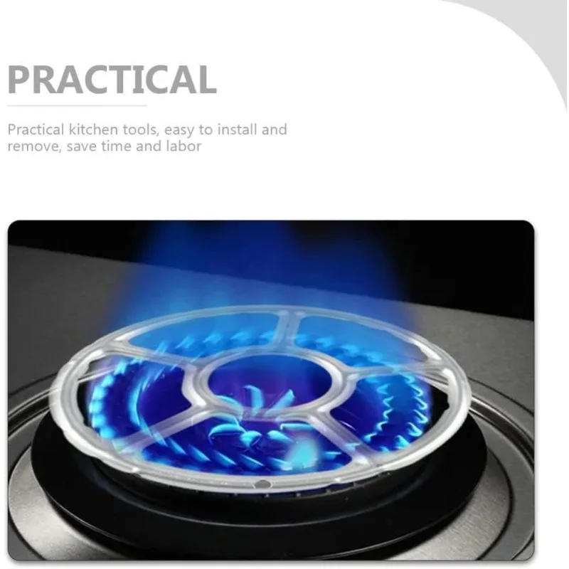 Description Picture 5 of item1/2/3PCS Stove Frame Gas Stove Trivet Grates Coffee Rings Stand Heat-resistant Bracket Small Pot Auxiliary Anti Slip Bracket Wok
