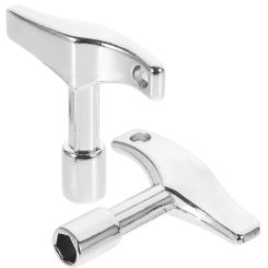 2pcs 6mm Drum Tuning Keys Zinc Alloy Drum Key Tuner Acoustic Drum Tools Music Instrument Supplies (hexagon, square head)