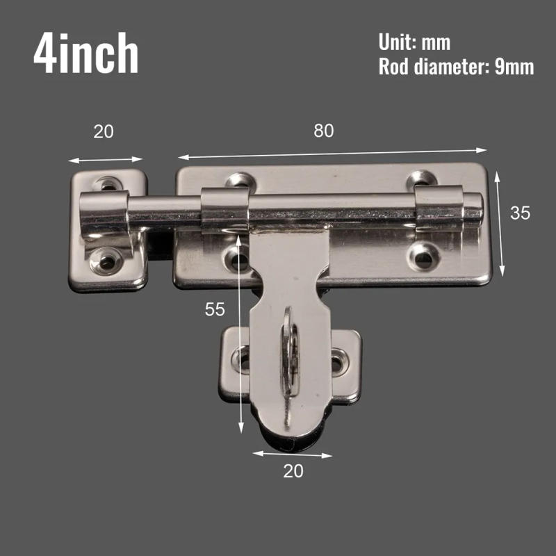 Description Picture 5 of itemHot Sale Slide Bolt Gate Latch Reliable Shed Tool 1pcs 1x Doors For Gates Fences Garage Slide Bolt Lock Gate Latch