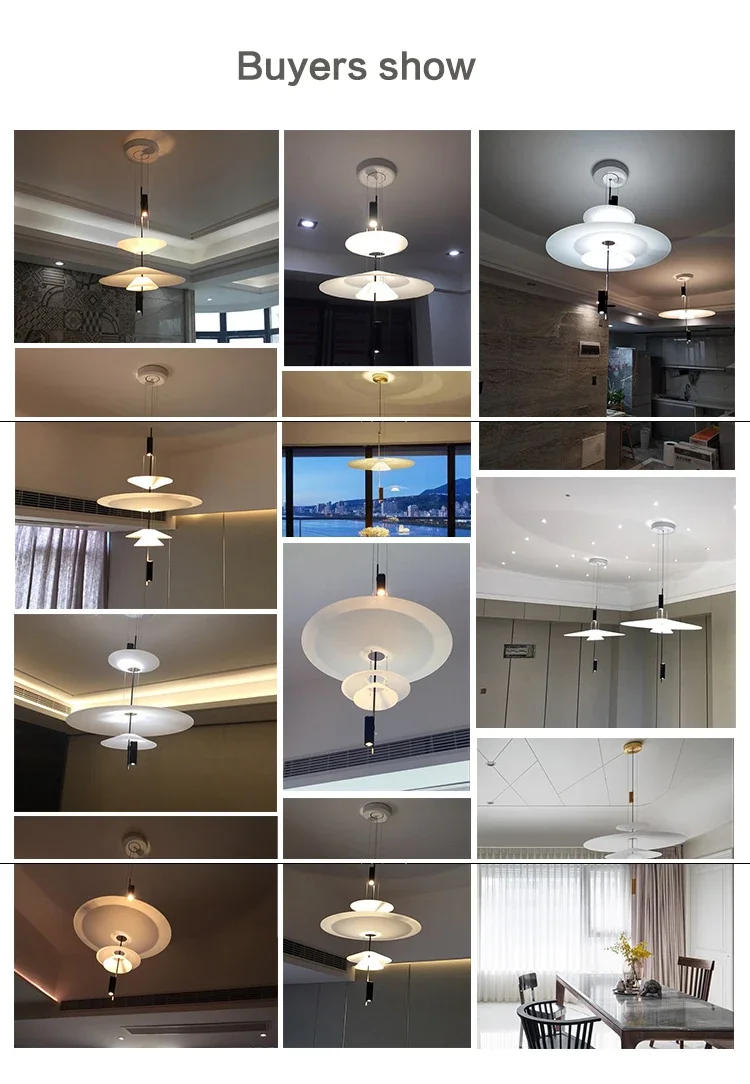 Description Picture 3 of itemNordic Designer LED Ceiling Chandelier Acrylic Dining Living Room Center Table  Kitchen Pendant Lamp Home Decor Lighting Fixture
