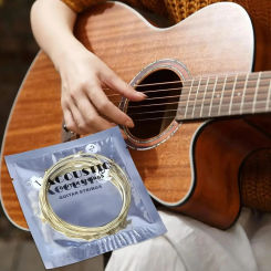 3pcs/set Universal Acoustic Guitar String Brass Hexagonal Steel Core Strings For Musical Instruments Guitars Strings Guitar Part