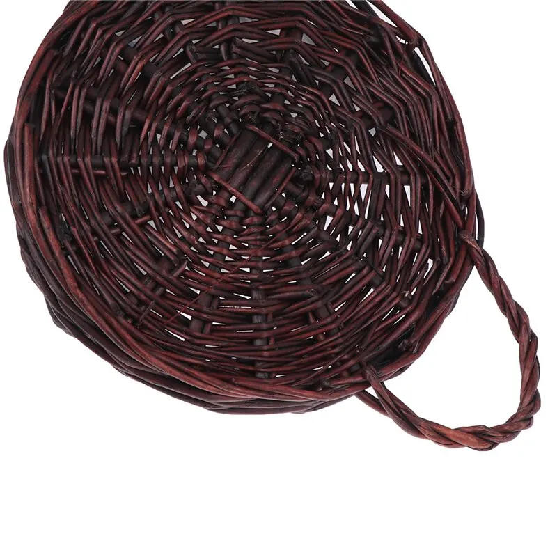 Description Picture 4 of itemFlower Planter Wall Hanging Wicker Rattam Basket Garden Vine Pot Plants Holder Wicker Basket Nest Flower Pot Home Decoration