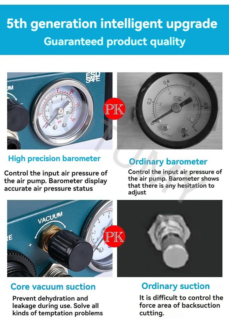 Description Picture 5 of itemBY-983A Glue Dispenser Equipment, manual Pedaling Glue Double Control Dispensing System, Automatic Epoxy Resin Dispensing