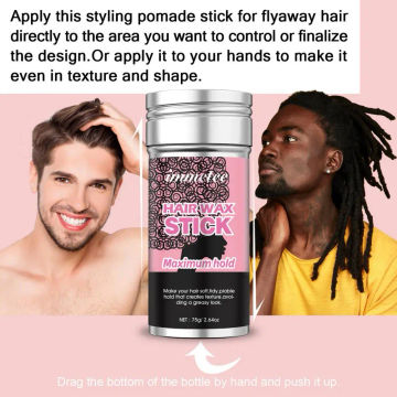 Hair Wax Stick Long Lasting Hair Styling Wax for Men Women Professional Frizz Fixed Solid Stick for Fluffy Hairstyles Not Greasy